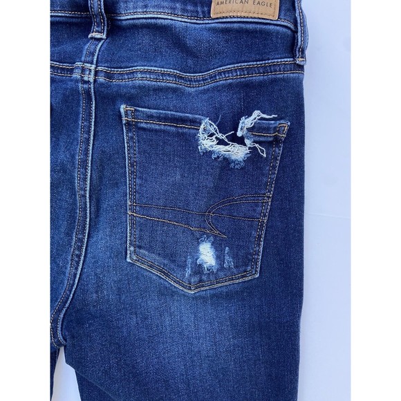 American Eagle Hi-Rise Jeggings Size 4 High Rise Skinny Jeans Stretch Cotton - Picture 11 of 11